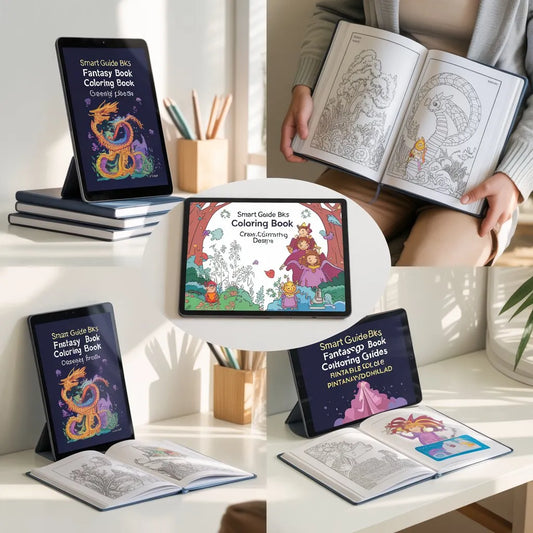Smart Guide BKS Fantasy Coloring Book – Creative Designs – Digital Learning Guides Printable PDF Instant PDF download