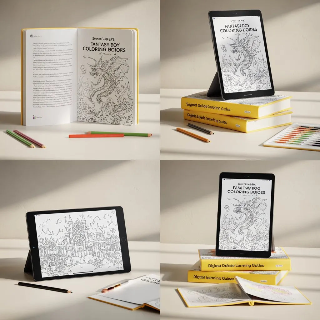 Smart Guide BKS Fantasy Coloring Book – Creative Designs – Digital Learning Guides Printable PDF Instant PDF download
