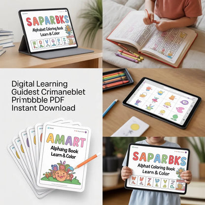 Smart Guide BKS Alphabet Coloring Book Learn & Color – Digital Learning Guides Printable PDF Instant PDF download