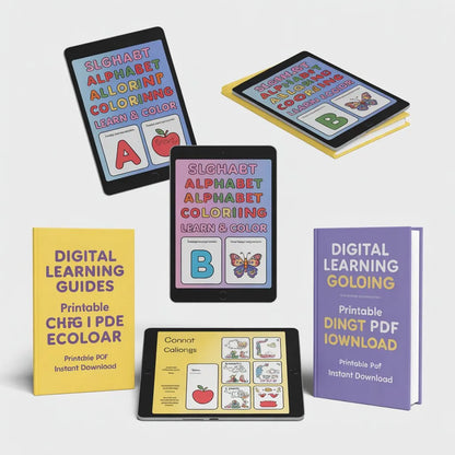 Smart Guide BKS Alphabet Coloring Book Learn & Color – Digital Learning Guides Printable PDF Instant PDF download