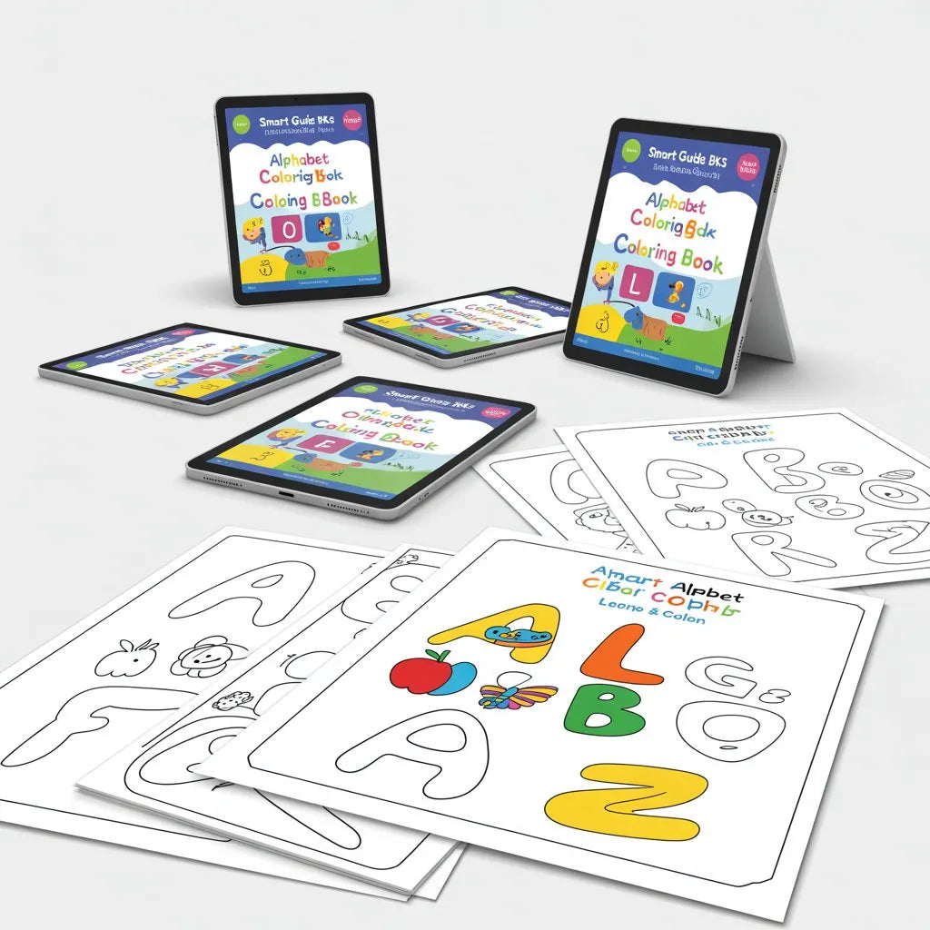 Smart Guide BKS Alphabet Coloring Book Learn & Color – Digital Learning Guides Printable PDF Instant PDF download
