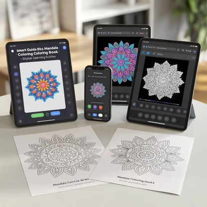 Smart Guide BKS Mandala Coloring Book – Digital Learning Guides Printable PDF Instant PDF download