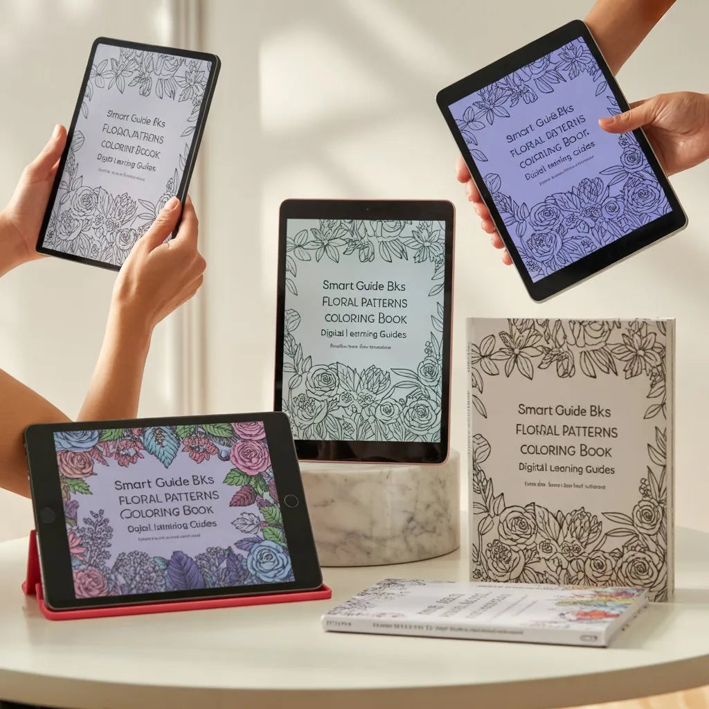 Smart Guide BKS Floral Patterns Coloring Book – Digital Learning Guides Printable PDF Instant PDF download
