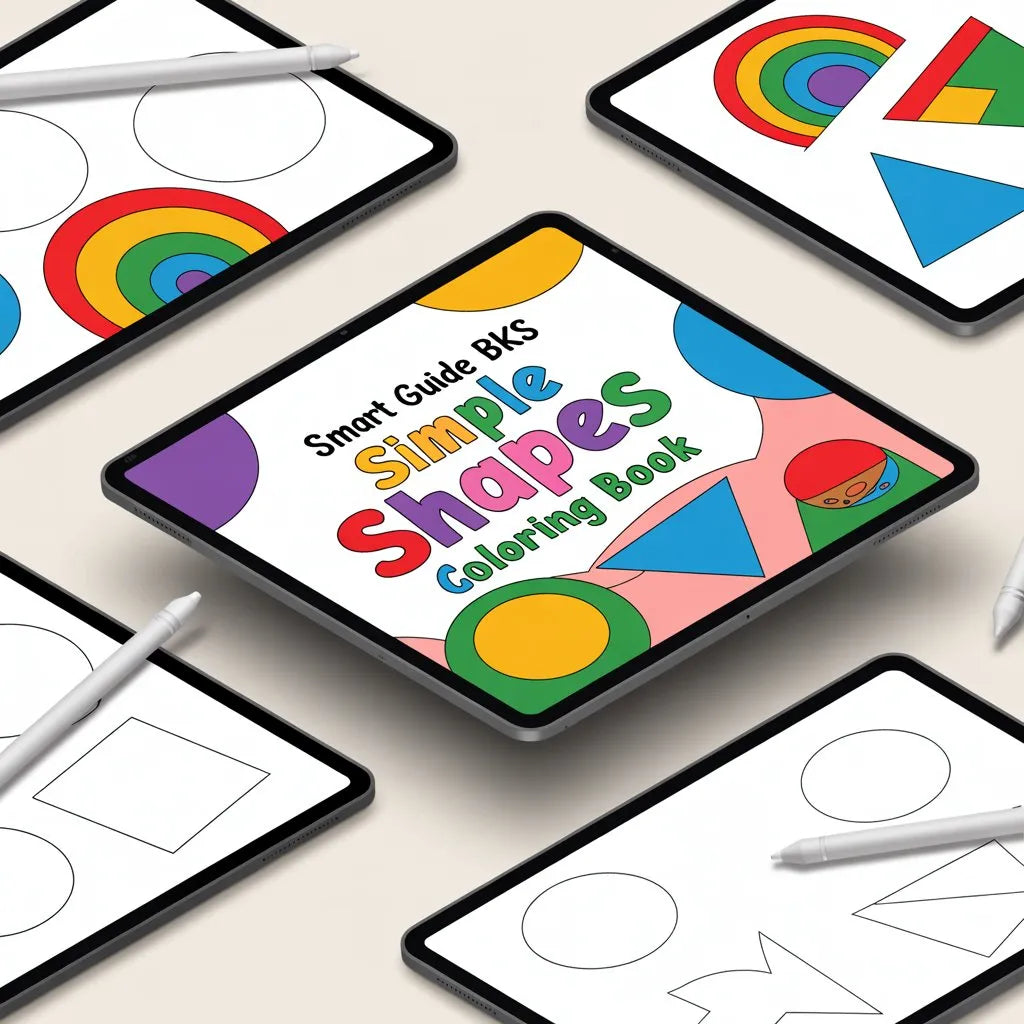 Smart Guide BKS Simple Shapes Coloring Book – Beginner Friendly – Digital Learning Guides Printable PDF Instant PDF download