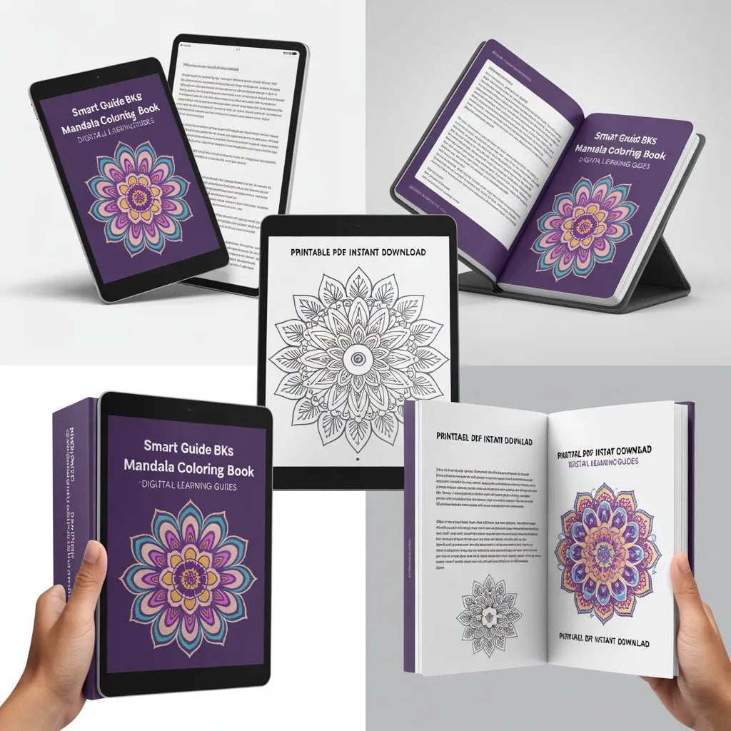 Smart Guide BKS Mandala Coloring Book – Digital Learning Guides Printable PDF Instant PDF download