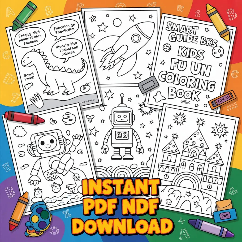 Smart Guide BKS Kids Fun Coloring Book – Digital Learning Guides Printable PDF Instant PDF download