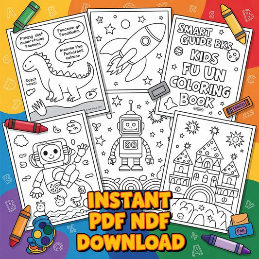 Smart Guide BKS Kids Fun Coloring Book – Digital Learning Guides Printable PDF Instant PDF download