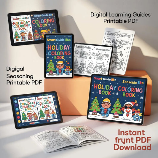 Smart Guide BKS Holiday Coloring Book – Seasonal Fun – Digital Learning Guides Printable PDF Instant PDF download
